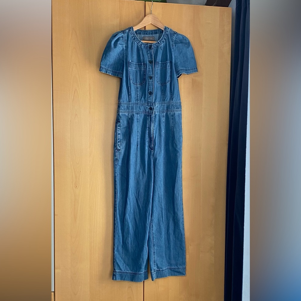J.Crew Point Sur Patch Pocket Denim Coveralls size 4 - Picture 4 of 15